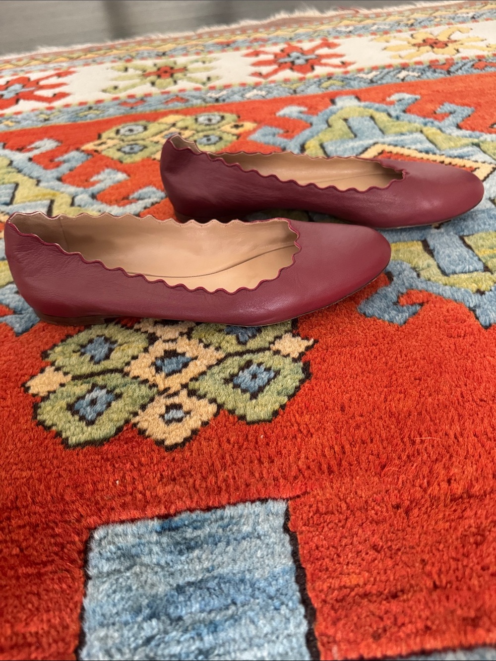 Women's Chloe Lauren Learher Ballet Flats - Picture 4 of 5